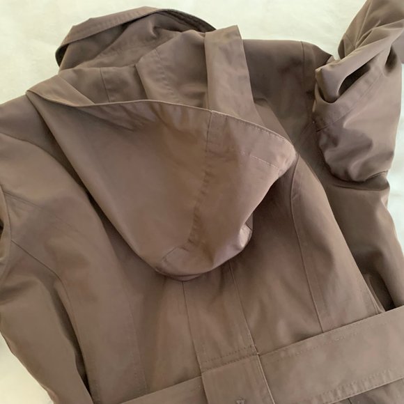 London Fog Brown Trench Coat with Detachable Hood Size S - Picture 11 of 16